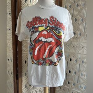 The Rolling Stones White and Red Graphic Tee